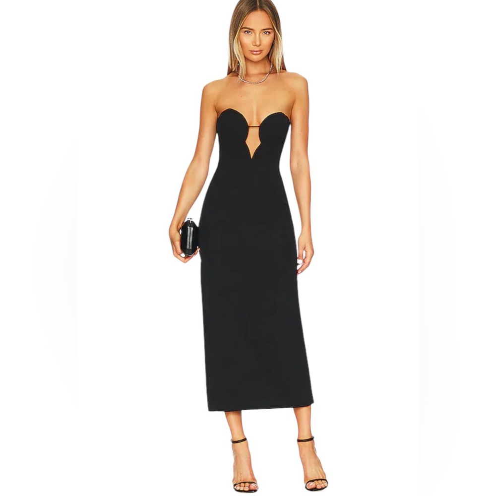 Bardot Eleni Midi Dress in Black size 2